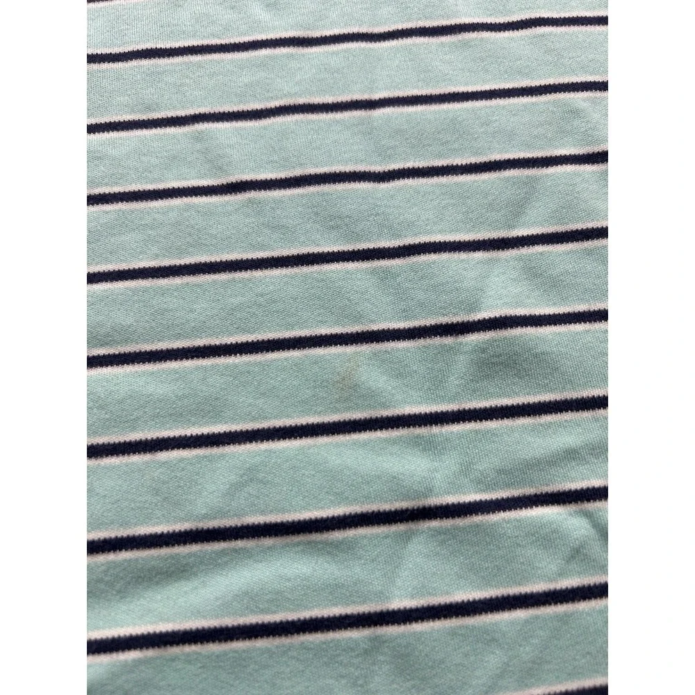 Polo Ralph Lauren Mens Polo Shirt XXL Mint Green Navy Striped Pink Pony Cotton